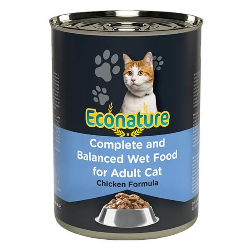 Econature Tavuk Etli Konserve Yetişkin Kedi Maması 400 GR | SRC: Barcode: 8681612750952